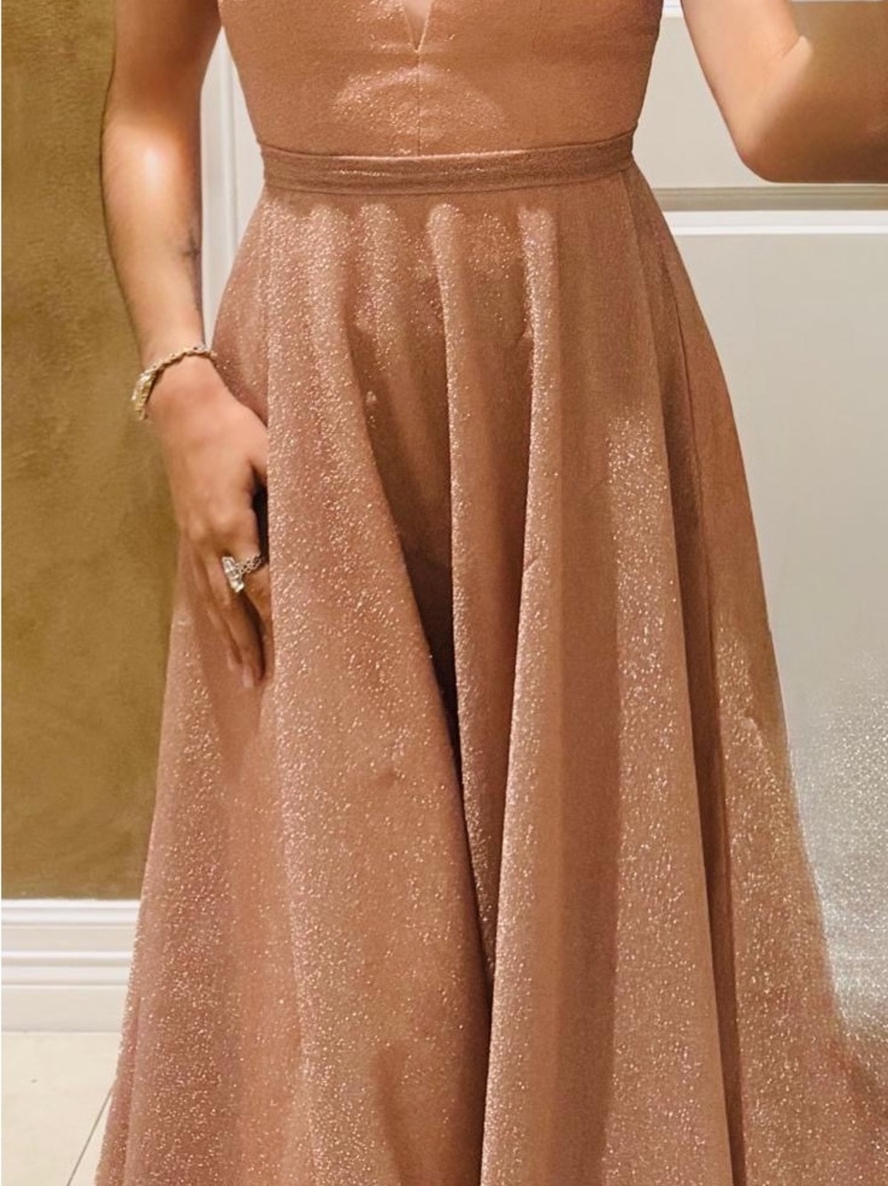 Unlisted Shimmery Rose Gold Circle Skirt